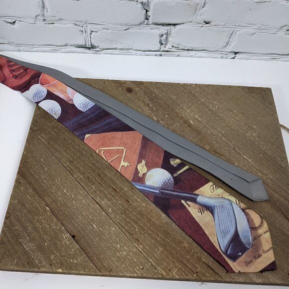 Ralph Marlin & Co Worlds Greatest Golfer Neck Tie 100% Poly USA Novelty 1993 - Picture 3 of 6